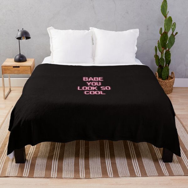 Babe You Look So Cool Black Throw Blanket RB2510 product Offical the1975 Merch